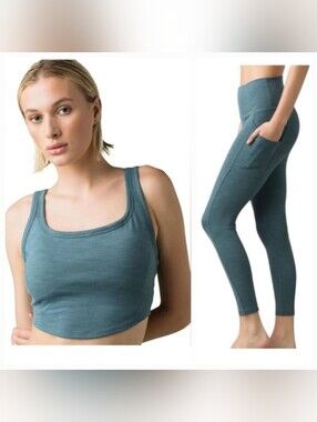 Prana Becksa 7/8 High Rise Ribbed Legging & Top Set